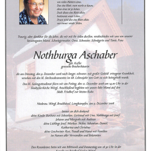 Aschaber Nothburga Geb. Kofler G